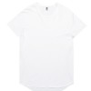 White CB Clothing Mens Curved Hem T-Shirts